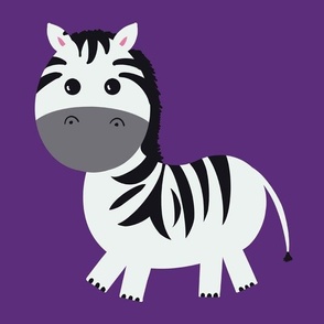 Joyful Jungle Zebra in Purple