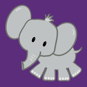 Joyful Jungle Elephant in Purple