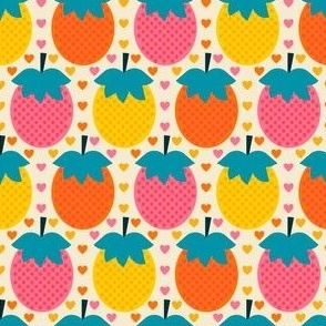 Retro-Strawberry-Love---XS---pink-yellow-orange--TINY-WIDE