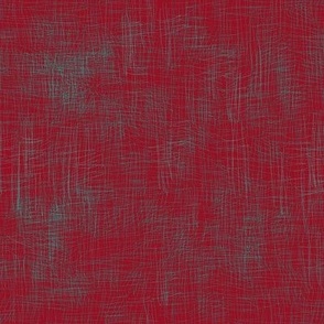 Scribbled texture on cardinal crimson red with turquoise black lines medium