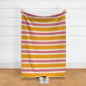 Ombre Tie Dye- Stripes- Welcome Summer- Watermelon White Marigold- Regular Scale