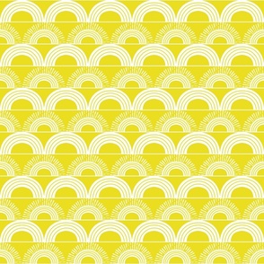 Boho Sunshine Rainbow- Lemon Lime Geometric- Welcome Summer- Regular Scale