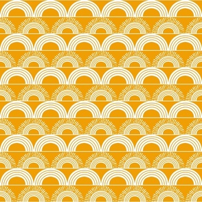 Boho Sunshine Rainbow- Marigold Geometric- Welcome Summer- Regular Scale