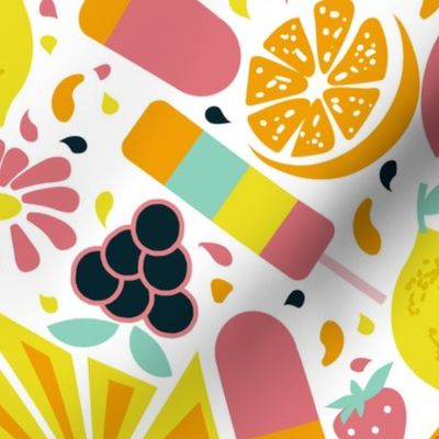 Sunshine Daisies Ice cream Mellow- Welcome Summer- Optimism- Papercut- Large Scale