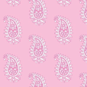 simple pink paisley 
