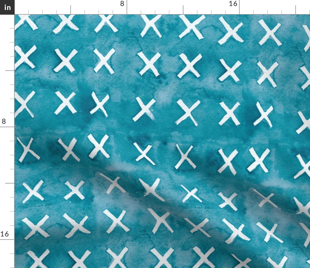 turquoise teal blue x's basic modern grunge texture