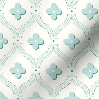 quatrefoil trellis/mint/medium