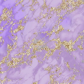 lilac and gold glitter marble 