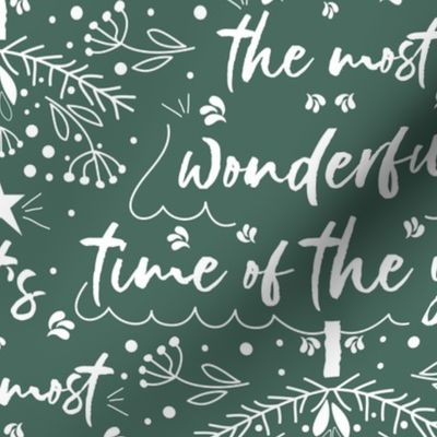 Christmas Its the Most Wonderful Time of the Year quote green