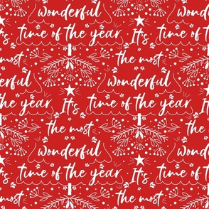 Christmas Its the Most Wonderful Time of the Year quote Red