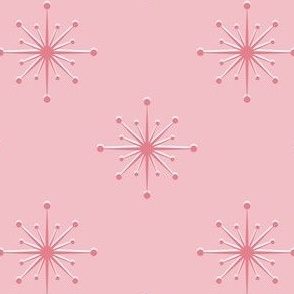 Mid Mod Atomic Age Starbursts - Pink small
