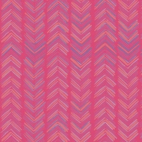 Chevron Stripe on Dark Pink
