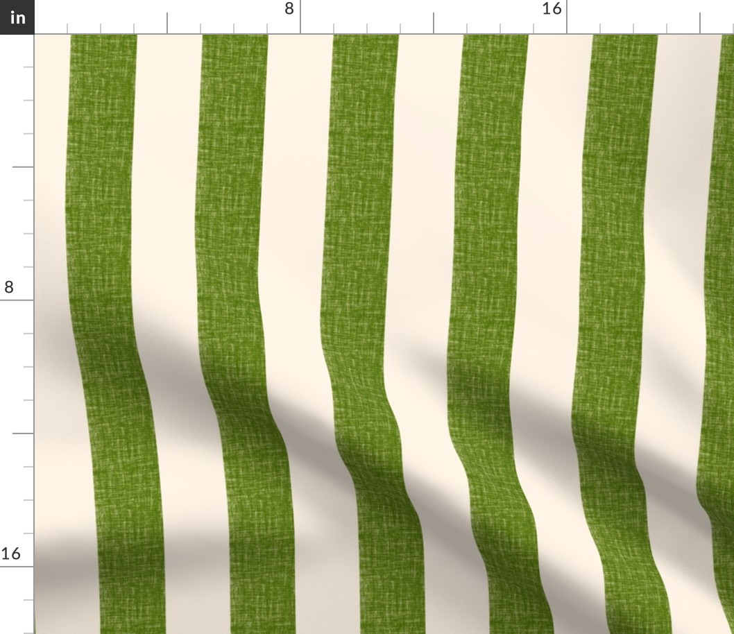 Wide Linen textured Cabana Stripe