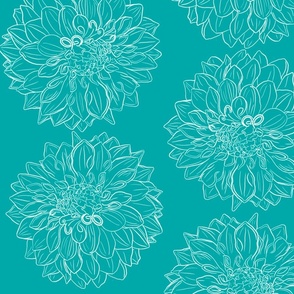 Turquoise Dahlias