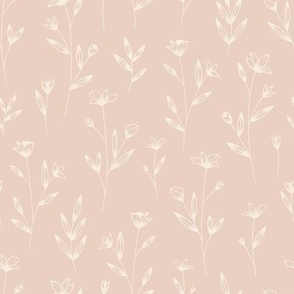 Dainty Florals in Blush - Small Scale