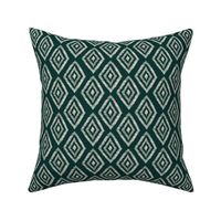 Ikat Diamonds in Dark Teal