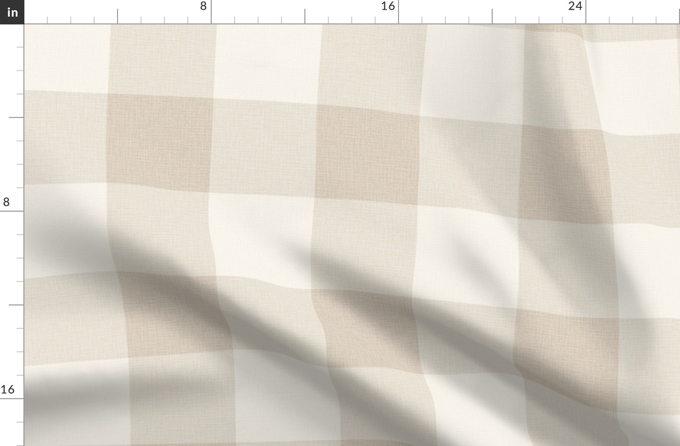 Buffalo Plaid Gingham Ivory Sand Beige