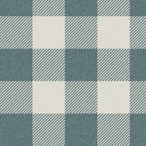 Twill Buffalo Plaid Dark Teal