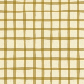 rustic gingham - almond/prickly pear