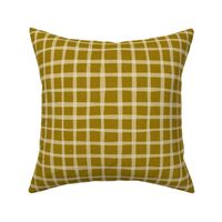 rustic gingham - inverse - prickly pear/almond