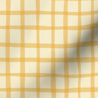 rustic gingham - Almond/sunset yellow 