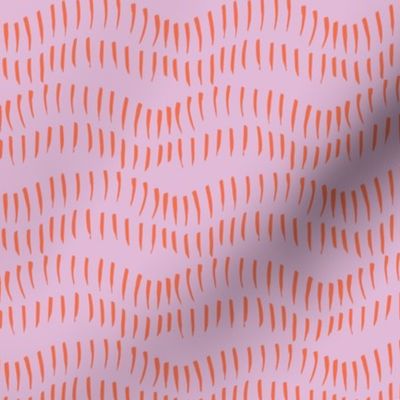 Low Tide Wavy Stripe in Pink and Orange