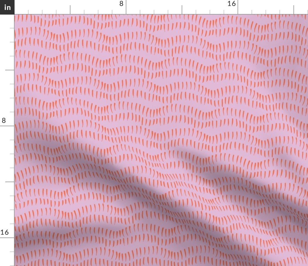 Low Tide Wavy Stripe in Pink and Orange