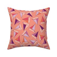 Set Sail Boats in Pinks, Oranges and Purples