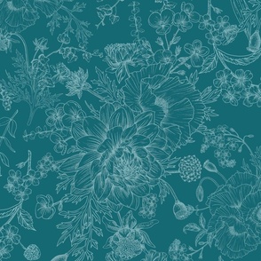 Colorflora - monotone teal