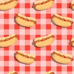 Premium Vector  Pattern with delicious hot dog seamless pattern with hot  hot dog vector illustration in cartoon style