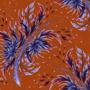 Floral Supernova - Terracotta Violet