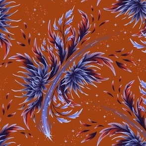 Floral Supernova - Terracotta Violet - SMALL