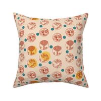 M-Japandi polka dots with cherry tree and cloud_peach_medium scale (14 in).