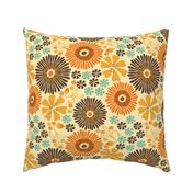 Flower power vintage 70s nostalgia - Retro floral