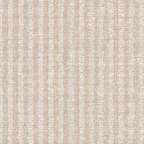 Woollen Woven Tweed Stripes Beige 