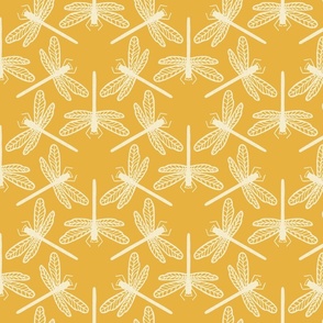 stamped dragonfly- sunset yellow