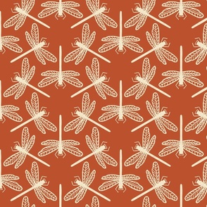 stamped dragonfly - sedona rust
