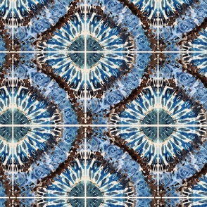 blue tiling mosaic by rysunki_malunki