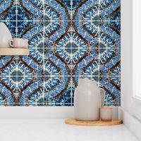 vintage tiling in blue shades by rysunki_malunki