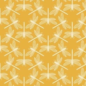 Small- Stamped dragonfly - sunset yellow 