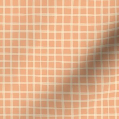 small - rustic gingham - inverse - marmalade/almond