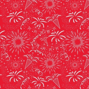 Celebration and firework red