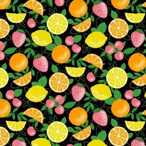 Download A Watercolor Pattern With Fruit Slices And Watermelon Wallpaper   Wallpaperscom
