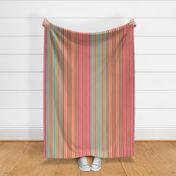 Narrow Hippie Stripes in Pink and Turquoise
