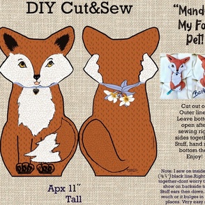 Fox Plushie Cut and Sew