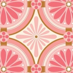 Future Nostaglia Faux Tiles (Grapefruit)