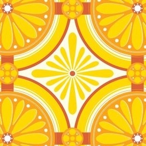 Future Nostaglia Faux Tiles (Yellow & Orange)