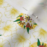 hibiscus hula-yellow line