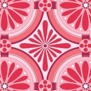 Future Nostaglia Faux Tiles (Red & Pink)