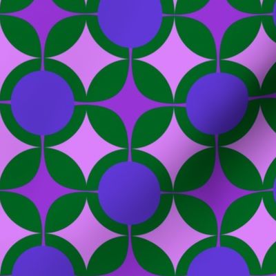Purple Circle Diamonds Geometric 